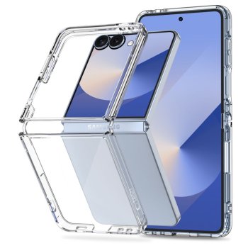 Tech-Protect FlexAir Hybrid Case for Samsung Galaxy Z Flip 7, Transparent