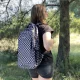 Kruzzel 30L Backpack with Shoe Bag, Checkered, Black