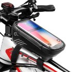 Carruzzo Bike Frame Bag with Touchscreen Phone Holder Waterproof 1L