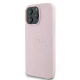 Guess Grained Gold Ring MagSafe Case for iPhone 15 Pro Max 6.7\" - Pink