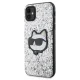 Karl Lagerfeld iPhone 11 / XR Case Glitter Choupette Patch, Silver