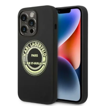 Karl Lagerfeld iPhone 14 Pro Case Silicone RSG, Black