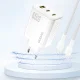 Dudao A29 65W GaN Wall Charger 2x USB-C / 1x USB-A - White