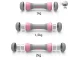 Adjustable Fitness Dumbbells Set 2 x 2 kg, Pink