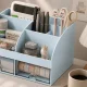 Desk Organizer for Cosmetics and Small Items, 2 Drawers, Blue