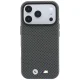 BMW M Quadrille Kevlar Metal Logo MagSafe Case for iPhone 17/18 Pro Max - Gray