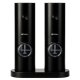Electric Salt and Pepper Grinders with Adjustable Coarseness and LED, 2-pack, Black