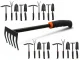 Garden Tool Set 6 pcs, Black