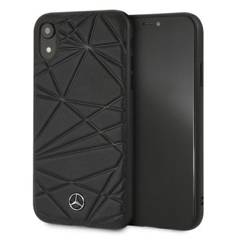 Mercedes Twister ādas vāciņš Apple iPhone Xr - Melns