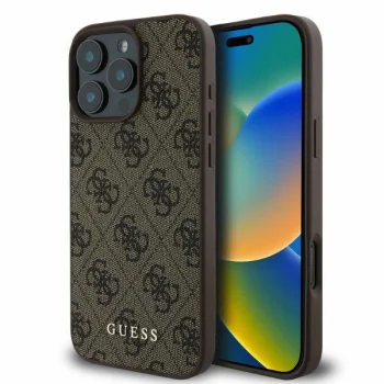 Guess 4G Classic Case for iPhone 16 Pro - Brown