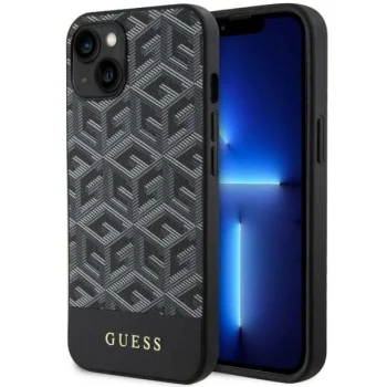 Dėklas Guess G Cube Stripes MagSafe skirtas iPhone 14 6.1" GUHMP14SHGCFSEK, juodas