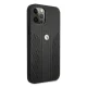 BMW iPhone 12 / 12 Pro Case Leather Curve Perforate, Black