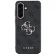 Guess Leather 4G Metal Logo Case for Samsung Galaxy A37 5G, Black