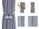Magnetic Curtain Tiebacks, Grey, 2 pcs