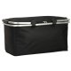 Foldable Thermal Picnic and Shopping Basket, 25L, Black