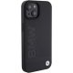 BMW iPhone 15 Plus Case Leather Hot Stamp MagSafe, Black