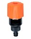 Standard garden hose tap connector, black/orange