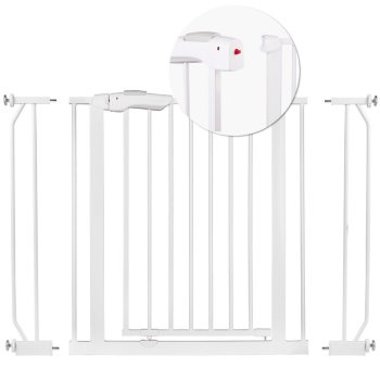 Nukido Adjustable Pressure Mounted Baby Safety Gate 718000, white