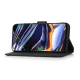 Nokia C10 / C20 KHAZNEH Lint Texture Leather Magnetic Flip Cover Shell Case, Black