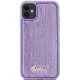 Guess iPhone 11 / Xr Case Sequin Script Metal, Purple