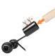 Universal wheeled scraper for removing weeds from paving, black