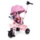 ECOTOYS Kids\' Tricycle with Swivel Seat and Parent Push Handle, Pink