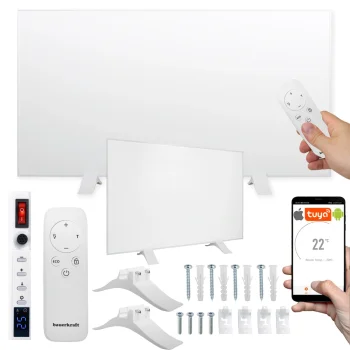 Infrared Heating Panel FIR 600W with WiFi, 60x100 cm, White