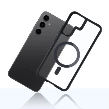 3Mk Protection Satin Armor MagCase for Samsung Galaxy S24, Transparent