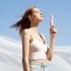 Jisulife Handheld Fan Life8 Plus Portable USB Fan with 4500mAh Power Bank and Flashlight, Pink