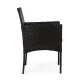 MultiGarden Outdoor Furniture Set, 2 Chairs and Table, Black