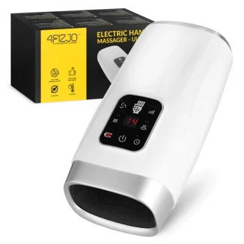 4FIZJO ULTRA Wireless Electric Hand Massager, White/Silver