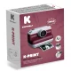 Kidywolf K-PRINT 418269 Instant Camera with Selfie Function, Red