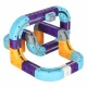 Magnetic Building Blocks Race Track with Car, 54 Pieces
