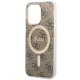 Guess iPhone 13 / 13 Pro Case 4G MagSafe, Brown