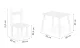 Kids Table and 2 Chairs Set ECOTOYS Children\'s Wooden Furniture, White