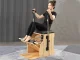 Pilates exercise chair with adjustable pedals and resistance springs