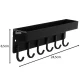 Ruhhy Wall Hanger with Shelf and Magnet, Black