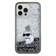 Karl Lagerfeld iPhone 13 Pro Max Case Liquid Glitter Choupette, Transparent