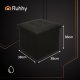 Folding Storage Ottoman Cube Faux Leather Ruhhy 25779, black