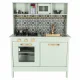 Kids Wooden Play Kitchen with Sound and Light Effects and Accessories, Mint