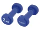 4Fizjo Classic Cast Iron Dumbbells with Vinyl Coating, 2 x 2 kg, Blue