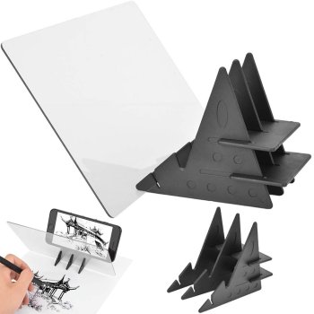 Optical Drawing Board Tracing Projector for Sketching from Phone, Black