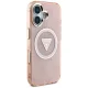 Guess IML Metal Glitter 4G MagSafe Case for iPhone 16, Pink