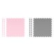 Ricokids 738234 Foam Puzzle Play Mat 180x180 cm, 9 pcs, Grey/Pink