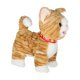 Interactive Walking Kitten Toy on Leash Meows Wags Tail Sings, Beige