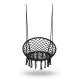 Sofotel Boho Hanging Hammock Chair Swing for Indoor and Outdoor Use, Black