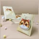 Nimmy Big Eyed Pet 2.0 Cat Card Wallet, Beige