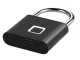 Biometric Fingerprint Padlock Waterproof Anti-Theft for Gym Locker Luggage, Black