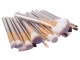 Professional Makeup Brush Set (24 pcs) with Case, Silver