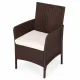 Set of 2 Garden Armchairs with Cushions MultiGarden Brown